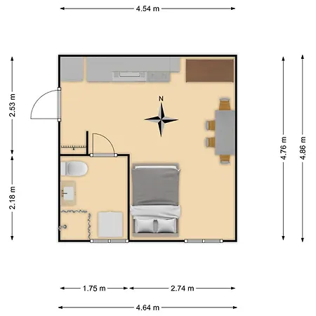 דירה Peaceful With Desk & Free Parking Near Center *